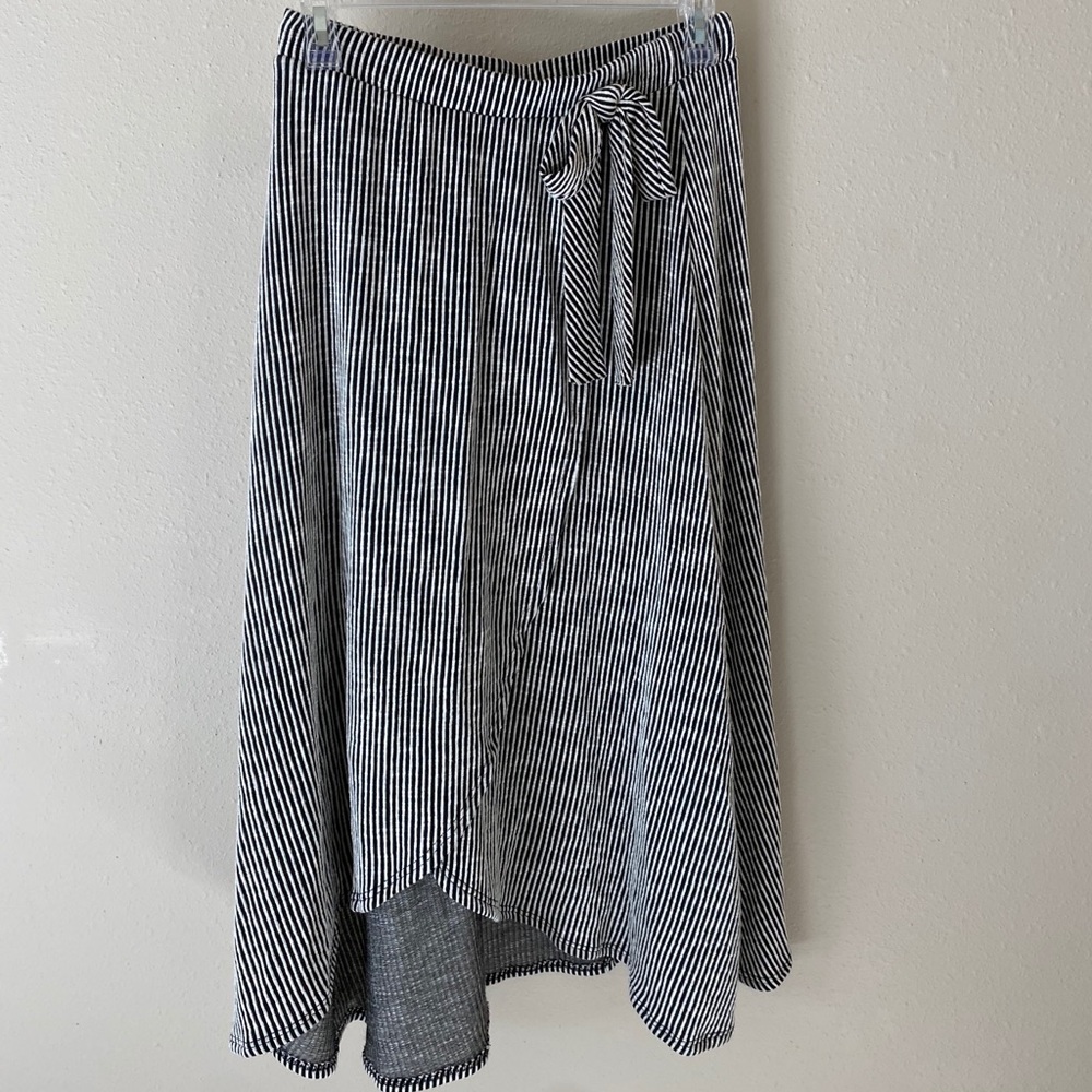 Caution To The Wind striped mid-length skirt